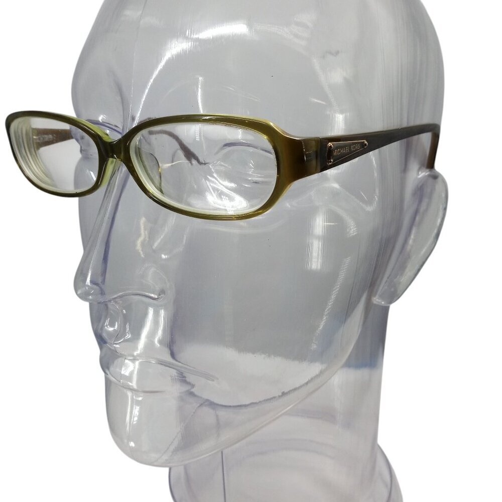 Michael Kors M2660 Green Plastic Eyeglass Frames 52-18-140 Olive Rectangle